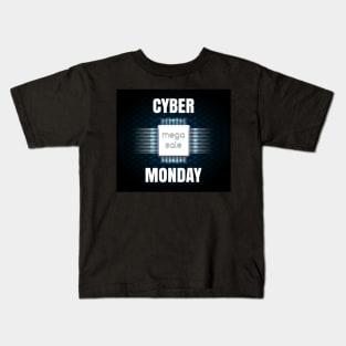 Cyber Monday sale banner template Kids T-Shirt